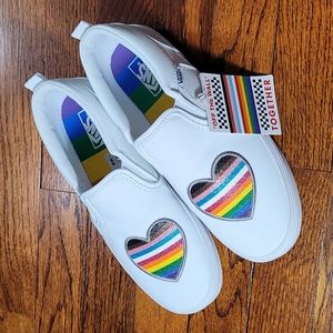 NEW Vans Asher Pride Rainbow Slip-on Sneakers Size 5